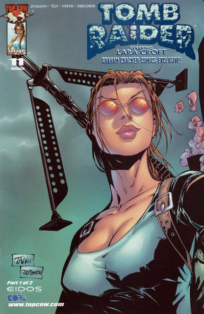 Cover for Tomb Raider: The Series (Image, 1999 series) #11 [Graham Cracker Variant DF/WA Blue Foil Edition]
