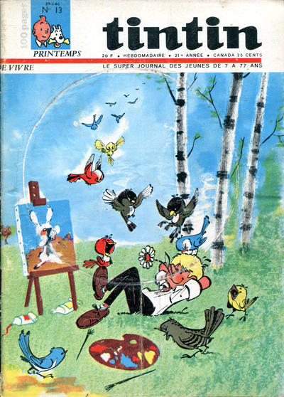 Cover for Le journal de Tintin (Le Lombard, 1946 series) #v21#13/1966