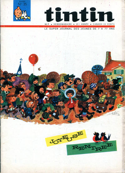 Cover for Le journal de Tintin (Le Lombard, 1946 series) #35/1966