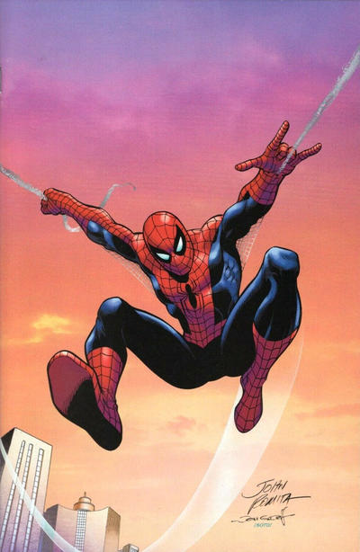 Cover for Amazing Spider-Man (Marvel, 2015 series) #800 [Variant Edition - Scorpion Comics Exclusive - John Romita Virgin Cover]