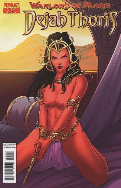 Cover for Warlord of Mars: Dejah Thoris (Dynamite Entertainment, 2011 series) #26 [Jose Malaga Risque Art Retailer Incentive Cover]
