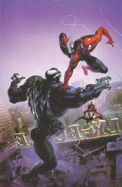 Cover for Amazing Spider-Man (Marvel, 2015 series) #797 [Variant Edition - ComicXposure Exclusive - Clayton Crain Virgin Connecting Cover]