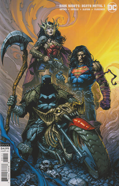 Cover for Dark Nights: Death Metal (DC, 2020 series) #1 [David Finch Trinity Variant Cover]