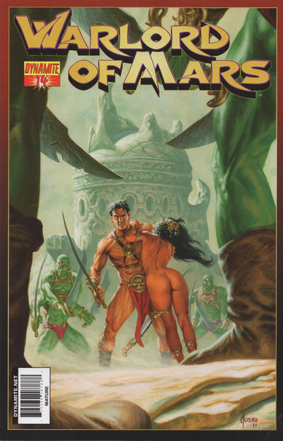 Cover for Warlord of Mars (Dynamite Entertainment, 2010 series) #14 [Joe Jusko Risque Cover]