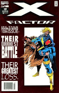 Cover for X-Factor (Marvel, 1986 series) #100 [Newsstand - Deluxe Red Foil Cover]