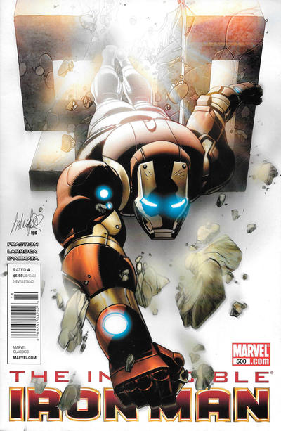 Cover for Invincible Iron Man (Marvel, 2008 series) #500 [Newsstand]