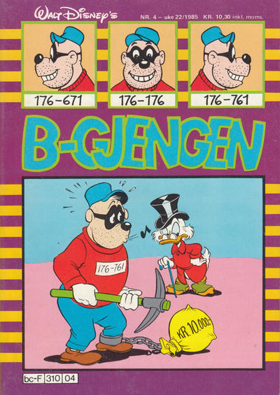 Cover for B-gjengen (Hjemmet / Egmont, 1985 series) #4/1985