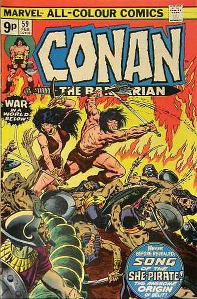 Cover for Conan the Barbarian (Marvel, 1970 series) #59 [British]