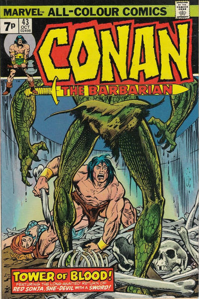 Cover for Conan the Barbarian (Marvel, 1970 series) #43 [British]