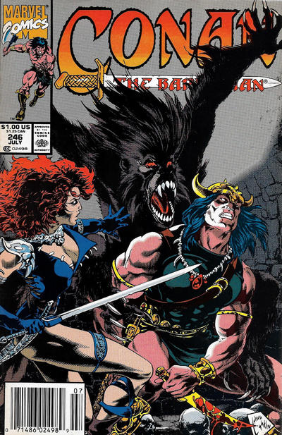 Cover for Conan the Barbarian (Marvel, 1970 series) #246 [Newsstand]