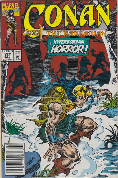 Cover for Conan the Barbarian (Marvel, 1970 series) #254 [Newsstand]