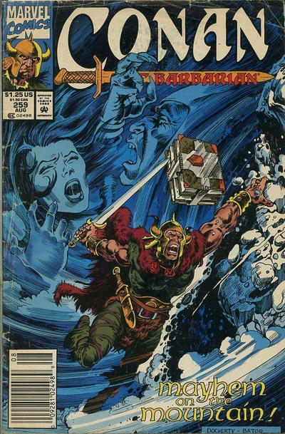 Cover for Conan the Barbarian (Marvel, 1970 series) #259 [Newsstand]