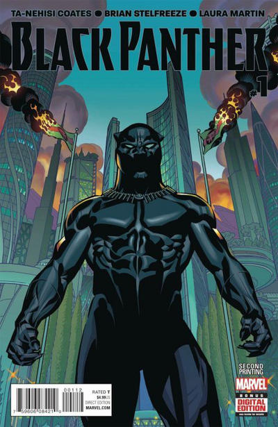 Cover for Black Panther (Marvel, 2016 series) #1 [Second Printing Variant]