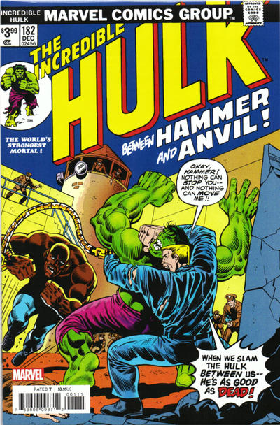 Cover for Incredible Hulk No. 182 Facsimile Edition (Marvel, 2020 series) 