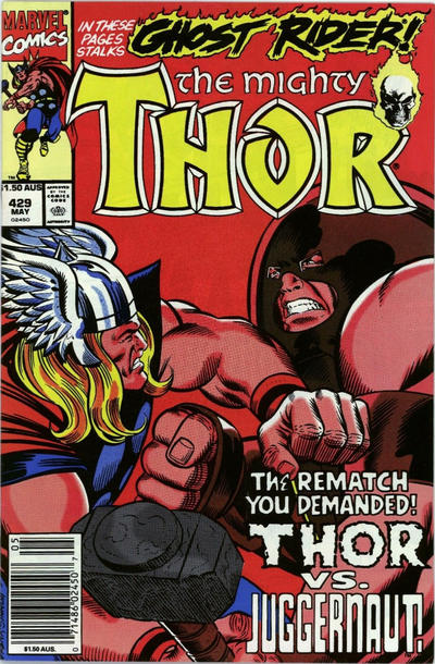 Cover for Thor (Marvel, 1966 series) #429 [Australian]