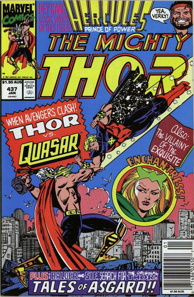 Cover for Thor (Marvel, 1966 series) #437 [Australian]