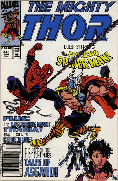Cover for Thor (Marvel, 1966 series) #448 [Australian]