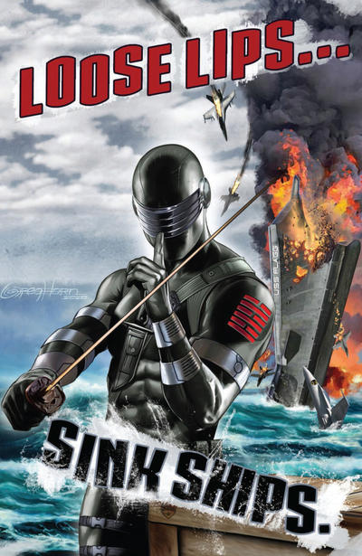 Cover for Snake Eyes: Deadgame (IDW, 2020 series) #1 [Greg Horn Art "Loose Lips Sink Ships"]