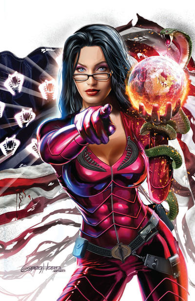 Cover for Snake Eyes: Deadgame (IDW, 2020 series) #1 [Greg Horn Art "Lady in Red"]