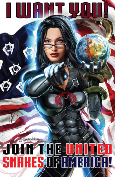 Cover for Snake Eyes: Deadgame (IDW, 2020 series) #1 [Greg Horn Art "United Snakes of America"]