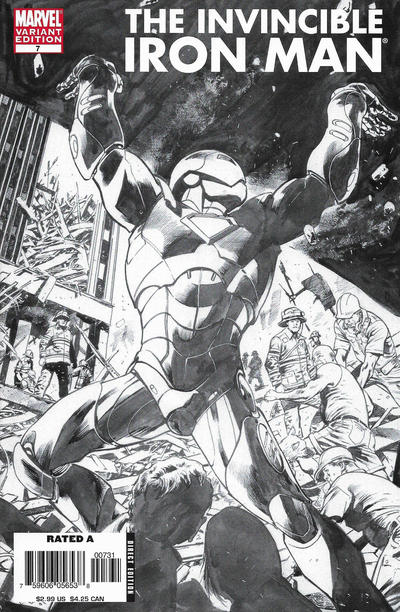 Cover for Iron Man (Marvel, 2005 series) #7 [Bryan Hitch Sketch Variant]