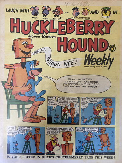 Cover for Huckleberry Hound Weekly (City Magazines, 1961 series) #16 June 1962 [37]