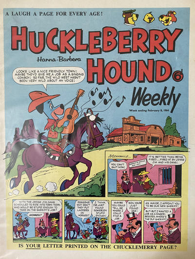 Cover for Huckleberry Hound Weekly (City Magazines, 1961 series) #8 February 1964 [123]