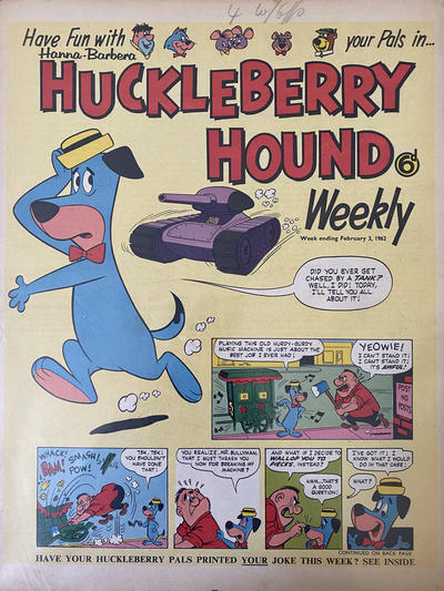 Cover for Huckleberry Hound Weekly (City Magazines, 1961 series) #3 February 1962 [18]