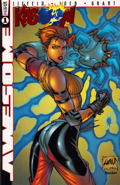 Cover for Kaboom (Awesome, 1999 series) #1 [Rob Liefeld Red Foil Cover]