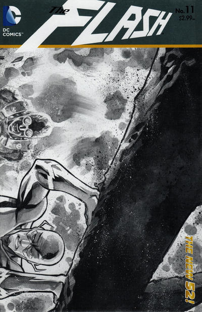 Cover for The Flash (DC, 2011 series) #11 [Francis Manapul Black & White Wraparound Cover]
