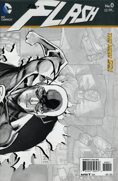 Cover for The Flash (DC, 2011 series) #0 [Francis Manapul Black & White Wraparound Cover]