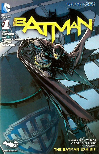 Cover for Batman (DC, 2011 series) #1 [Warner Bros Studios VIP Studio Tour Presents The Batman Exhibit]