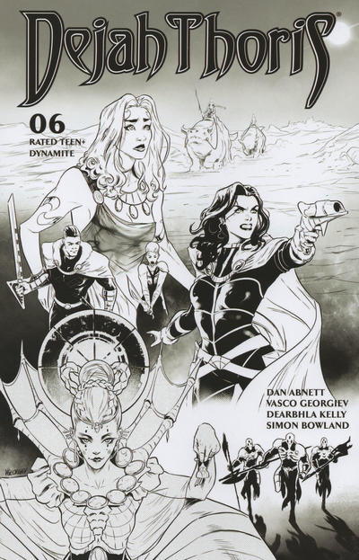 Cover for Dejah Thoris (Dynamite Entertainment, 2019 series) #6 [Vasco Georgiev Black and White Incentive Cover]