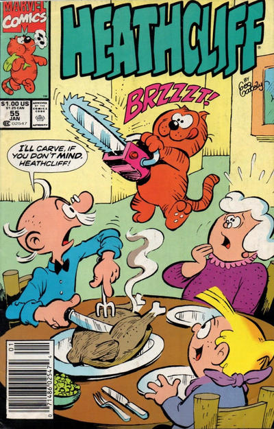 Cover for Heathcliff (Marvel, 1985 series) #55 [Newsstand]