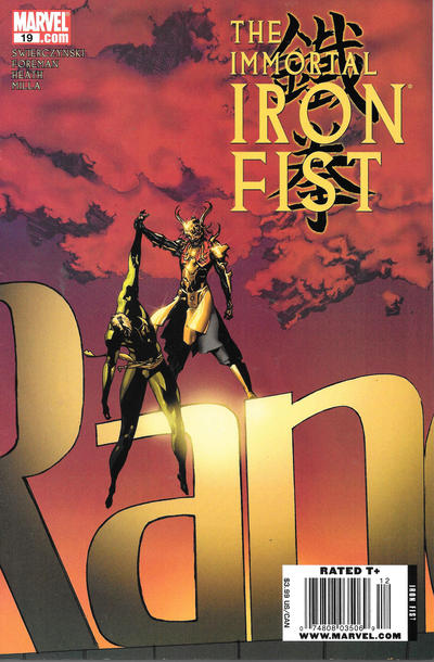 Cover for The Immortal Iron Fist (Marvel, 2007 series) #19 [Newsstand]