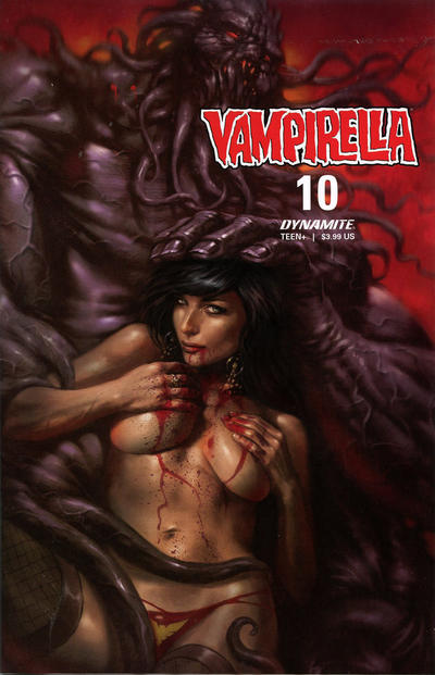 Cover for Vampirella (Dynamite Entertainment, 2019 series) #10 [Cover A Lucio Parrillo]