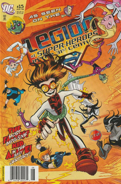 Cover for The Legion of Super-Heroes in the 31st Century (DC, 2007 series) #15 [Newsstand]