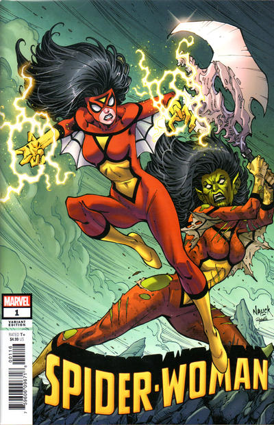 Cover for Spider-Woman (Marvel, 2020 series) #1 [Todd Nauck - Villains Variant]