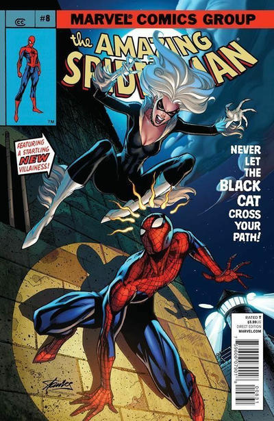 Cover for The Amazing Spider-Man (Marvel, 2014 series) #8 [Stan Lee Collectibles Exclusive - J. Scott Campbell Cover]