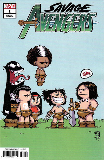 Cover for Savage Avengers (Marvel, 2019 series) #1 [Skottie Young]