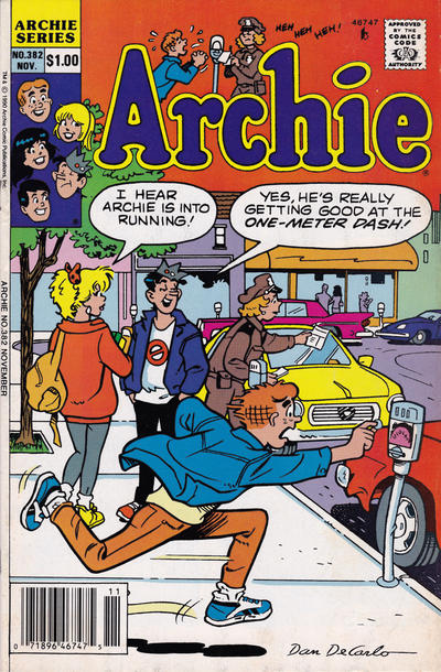 Cover for Archie (Archie, 1959 series) #382 [Newsstand]