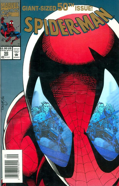 Cover for Spider-Man (Marvel, 1990 series) #50 [Newsstand Deluxe - Hologram]