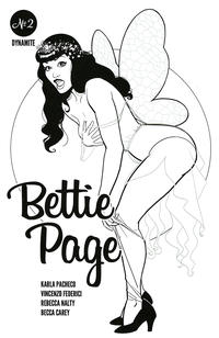 Cover Thumbnail for Bettie Page (Dynamite Entertainment, 2020 series) #2 [Black and White Cover Kano]