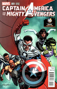 Cover Thumbnail for Captain America and the Mighty Avengers (Marvel, 2015 series) #1 [Mike Grell Variant]