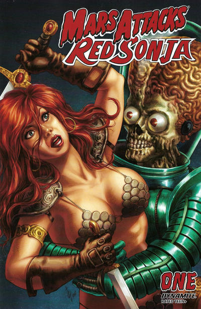 Cover for Mars Attacks / Red Sonja (Dynamite Entertainment, 2020 series) #1 [Alan Quah Cover]