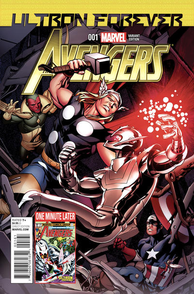 Cover for Avengers: Ultron Forever (Marvel, 2015 series) #1 [Retailer Incentive Mike McKone One Minute Later Variant]