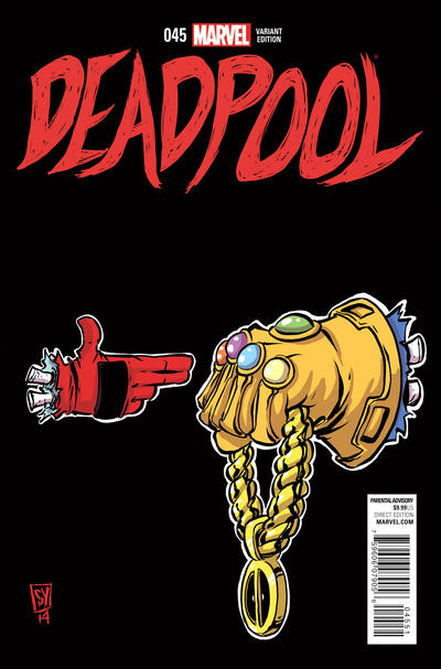 Cover for Deadpool (Marvel, 2013 series) #45 [Incentive Skottie Young Jewels Variant]