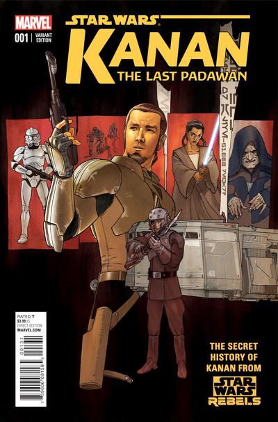 Cover for Kanan the Last Padawan (Marvel, 2015 series) #1 [Retailer Incentive Killian Plunkett Variant]
