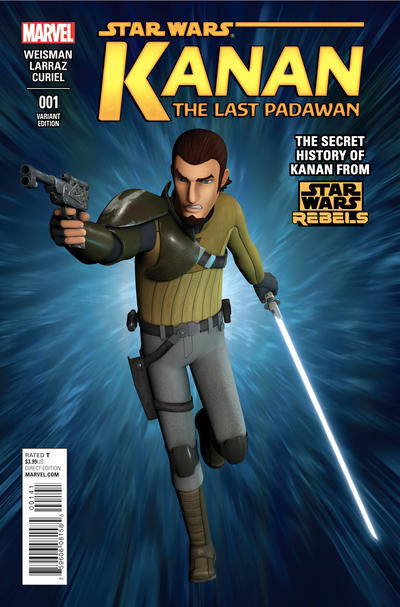 Cover for Kanan the Last Padawan (Marvel, 2015 series) #1 [Retailer Incentive Star Wars Rebels Television Show CGI Variant]