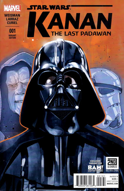 Cover for Kanan the Last Padawan (Marvel, 2015 series) #1 [BAM! Books A Million / 2nd & Charles Shared Retailer Variant - Phil Noto]